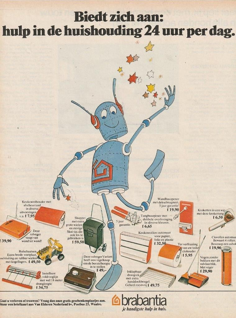 Retro reclame 1975 Brabantia rolschaatsen & kroketmaker, Verzamelen, Retro, Verzenden, Overige typen