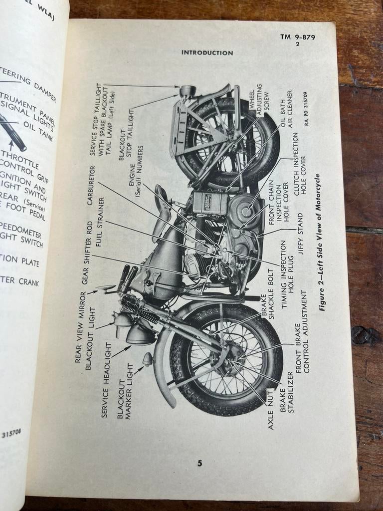 WO2 Amerikaans WLA Harley Davidson Liberator handboek 1943, Amerika, Ophalen of Verzenden, Marine, Embleem of Badge