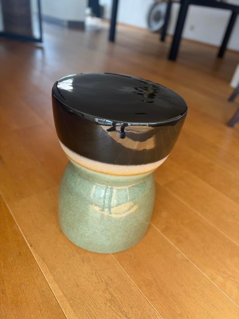 Stenen bijzet tafel, Minder dan 55 cm, Rond, Zo goed als nieuw, Ophalen