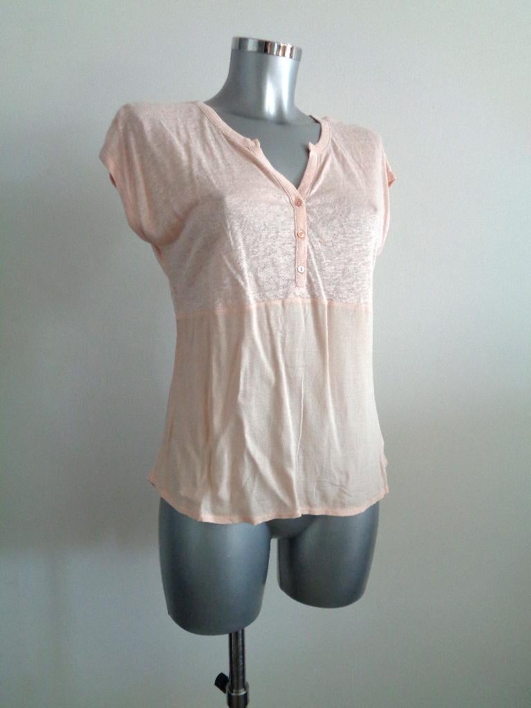 Monari top, linnen en viscose, maat 36, nieuw met kaartje, Kleding | Dames, Tops, Monari, Nieuw, Ophalen of Verzenden, Korte mouw