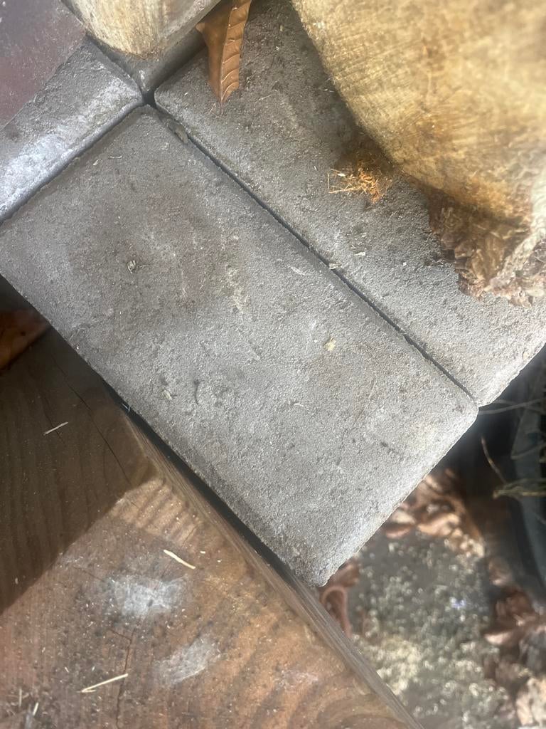 Gratis Ca. 8 m2 straatstenen, klinkers gratis af te halen, Ophalen, Gebruikt, Klinkers, 5 tot 10 m²