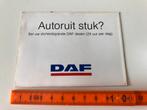 Sticker DAF Autoruit stuk, Ophalen of Verzenden, Nieuw, Auto's