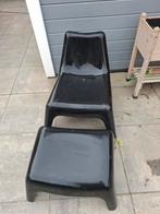 Ikea stoel met voetenbankje, Tuin en Terras, Ophalen, Gebruikt, Kunststof