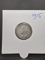 25 cent 1915 koningin Wilhelmina, Zilver, 25 cent, Ophalen of Verzenden, Koningin Wilhelmina