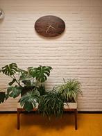 Grote Wandklok Pallissander  Vintage Retro Deens design Klok, Huis en Inrichting, Wandklok, Ophalen of Verzenden, Zo goed als nieuw