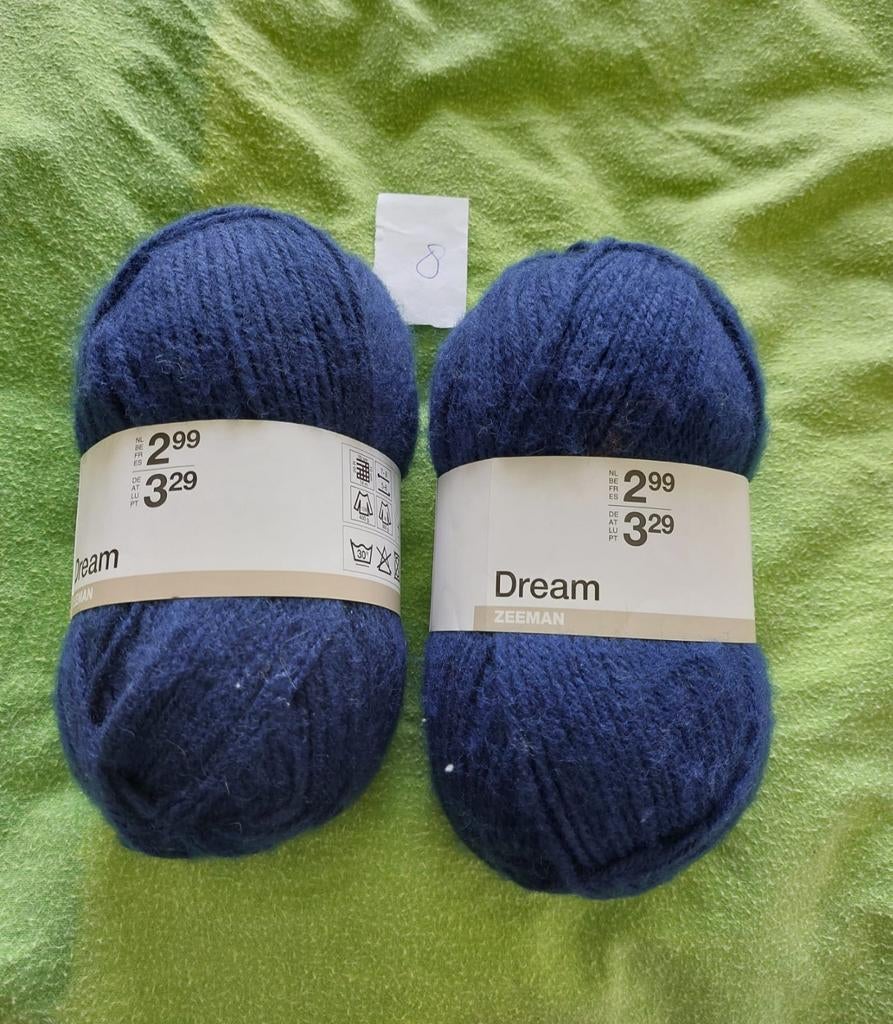 2 bollen wol blauw (Dream), Ophalen of Verzenden, Nieuw, Breien of Haken, Wol of Garen