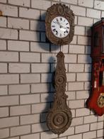 Franse Comtoise klok met bloemslinger, Brossier., Ophalen