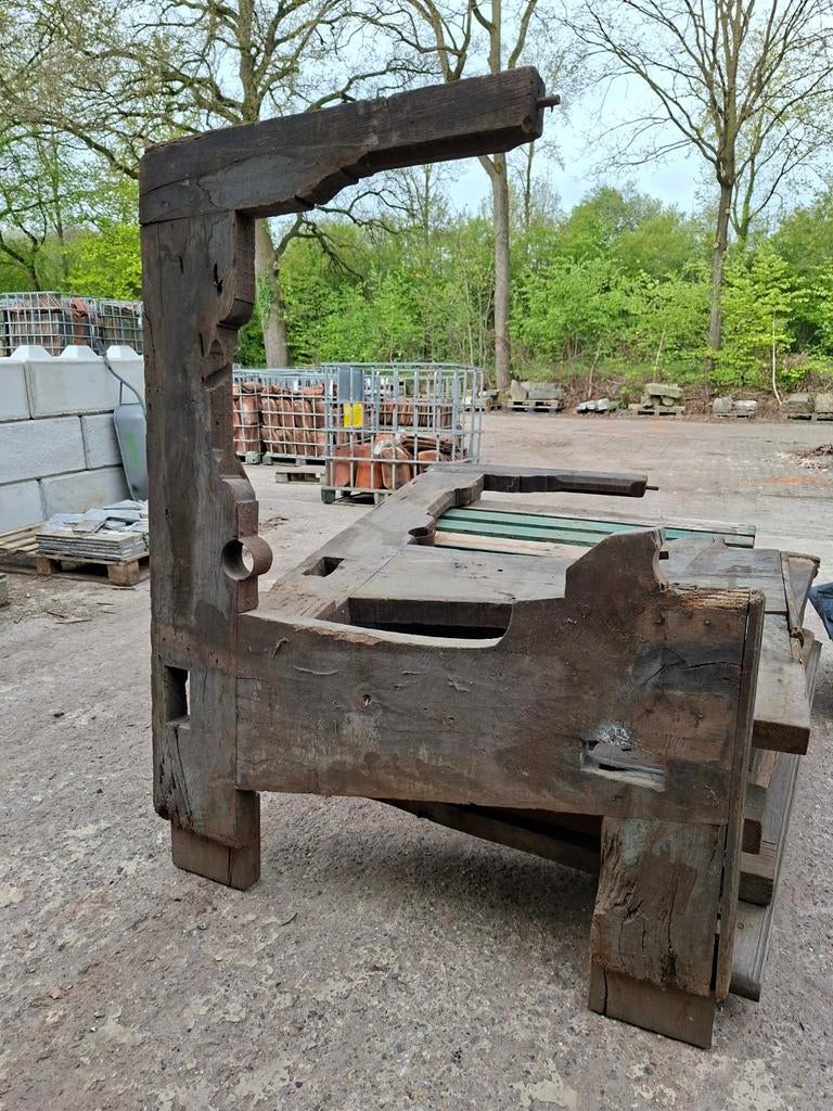 Oude Eikenhouten Weefgetouw Onderdelen - Uniek Bouwmateriaal, Ophalen