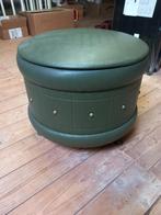Ronde groene poef/voetenbankje, Ophalen, Minder dan 50 cm, Gebruikt, Rond