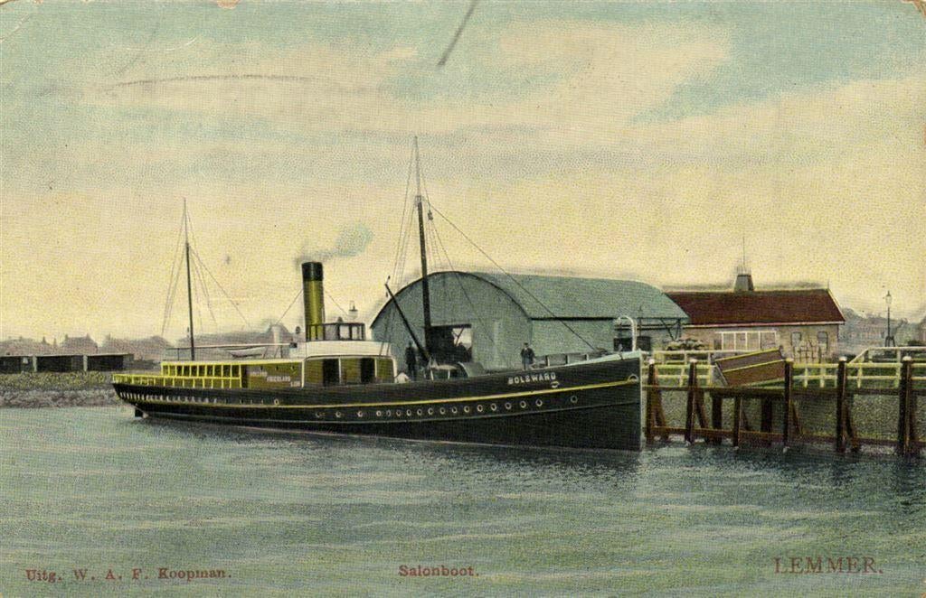 Salonboot. - Lemmer. - in de haven - ongelopen, Verzenden, Voor 1920, Ongelopen, Friesland