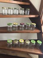 Diverse lege glazen potjes met deksel (Hak, etc.), Ophalen of Verzenden, Gebruikt