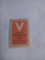 Nsb  V actie propaganda plakker klein, Ophalen of Verzenden, Overige soorten, Nederland, Overige typen