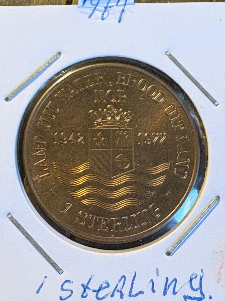 1 Sterling 1977, Ophalen of Verzenden, Overige materialen, Nederland