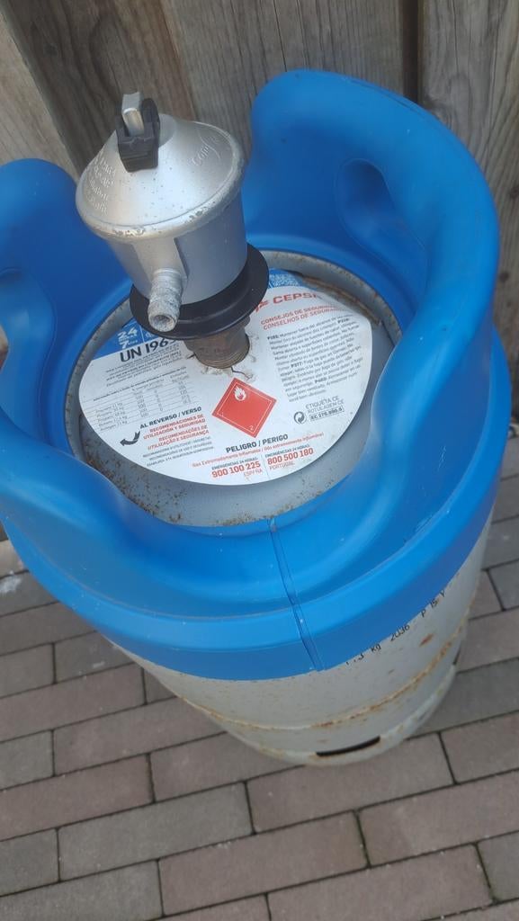 Gasfles Cepsa Propaan Spanje met drukregelaar, Ophalen, Gebruikt, Cepsa