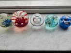 paperweight presse-papier kristal bloemen Murano spijkerbol, Ophalen of Verzenden