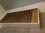 Houten eenpersoons bed met lattenbodem, Ophalen, Gebruikt, 90 cm, Eenpersoons