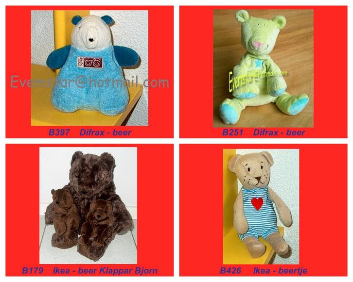 Beer Beertje - Difrax IKEA, Kinderen en Baby's, Speelgoed | Knuffels en Pluche, Zo goed als nieuw, Beer, Ophalen