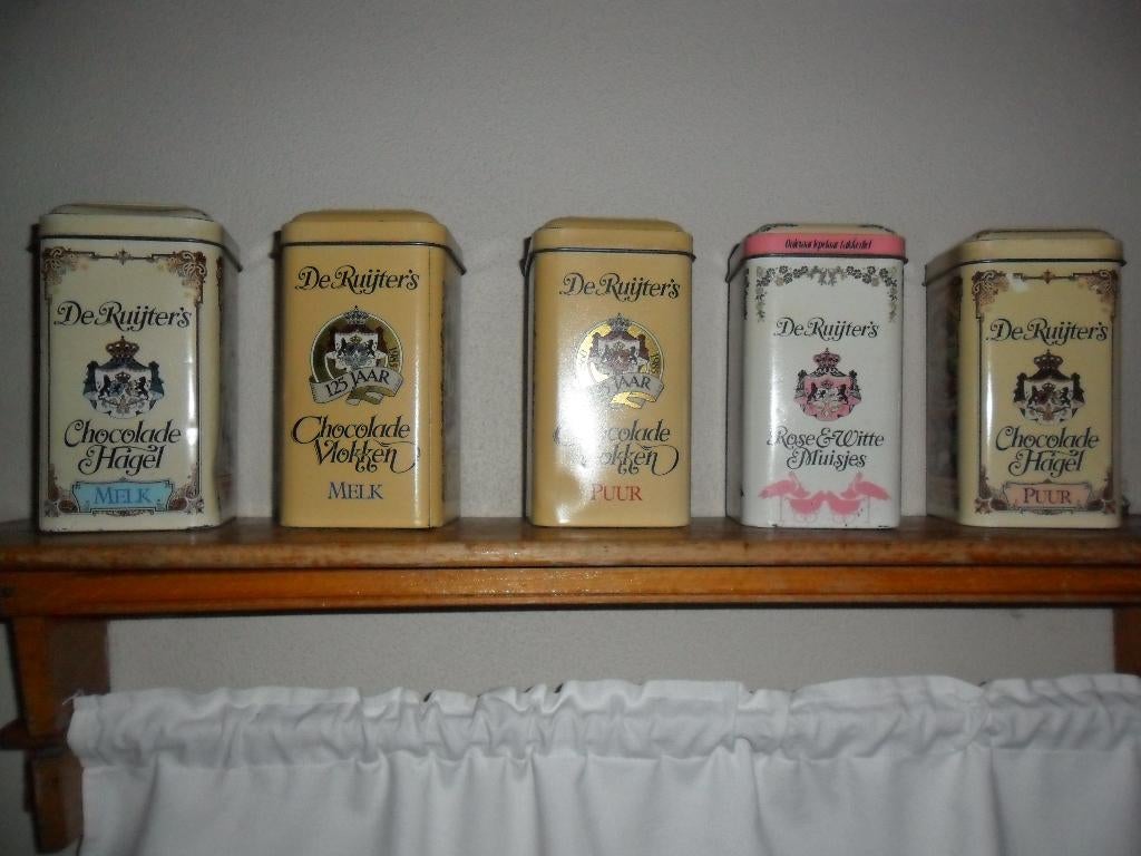 Vintage De Ruijter blikken (5), Verzamelen, Blikken, Ophalen of Verzenden, Gebruikt, Overige, Overige merken