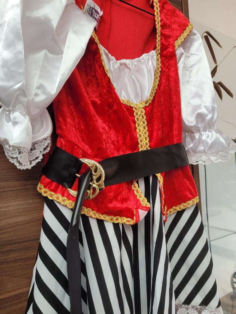 Dames piraten carnavalskostuum, Ophalen of Verzenden, Zo goed als nieuw, Maat 38/40 (M), Carnaval