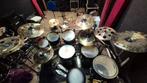 Complete Pearl Export dubbel bass kit met rack en cymbals, Ophalen, Gebruikt, Pearl