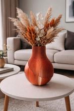 Mooie koperkleurige vaas voor droogbloemen - 17.5 cm hoog, Kunststof, Overige kleuren, Nieuw, Ophalen of Verzenden