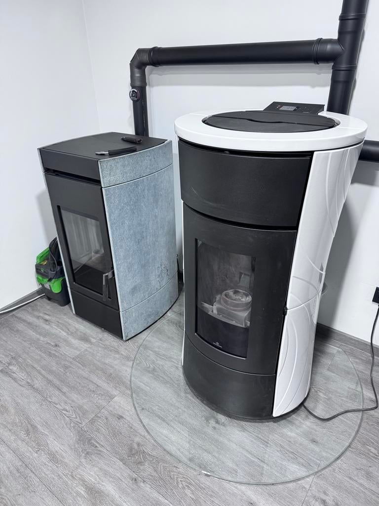 Witte pelletkachel Watervoerende 14 KW" van Edilkamin, Gebruikt, Verzenden, Pelletkachel, Vrijstaand