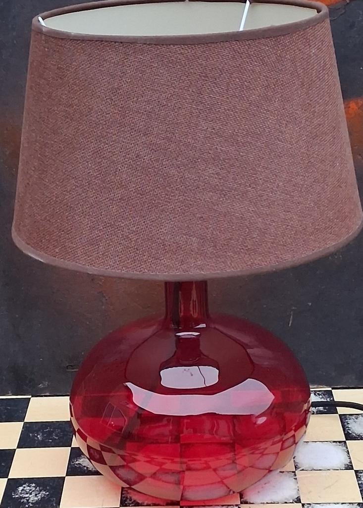 Tafellamp. IKEA-Ljusås Uvås. Designer Anne Nilson. 41 cm., Ophalen, Post modern, Glas, Zo goed als nieuw
