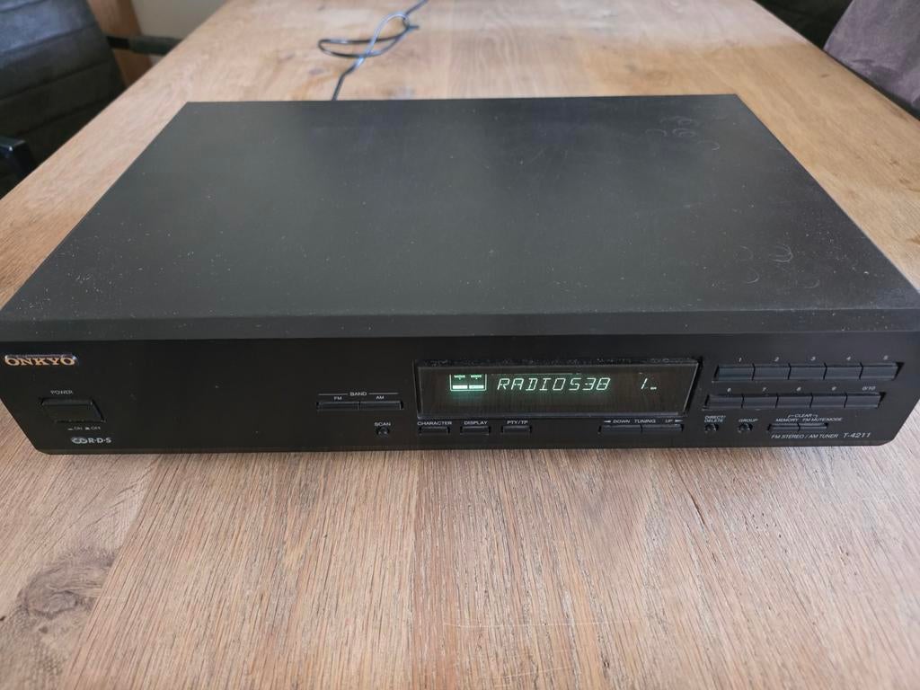 Onkyo T-4211 FM Stereo/AM Tuner - Radio Ontvanger, Ophalen, Gebruikt, Analoog