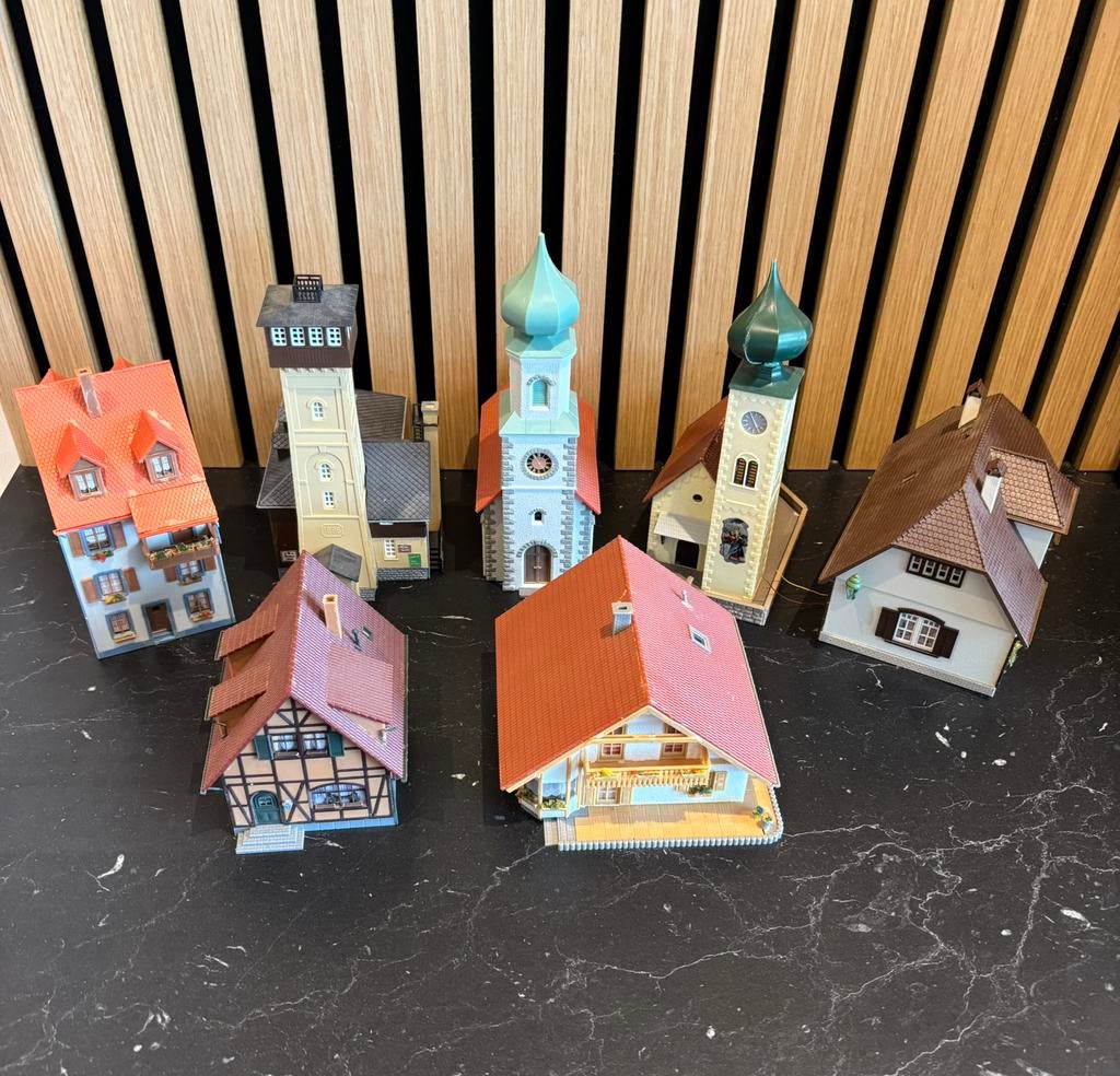 Faller H0 kerken huisjes vakwerk kavel Modelbaan, Overige merken, Gelijkstroom of Wisselstroom, Brug, Tunnel of Gebouw, Ophalen of Verzenden