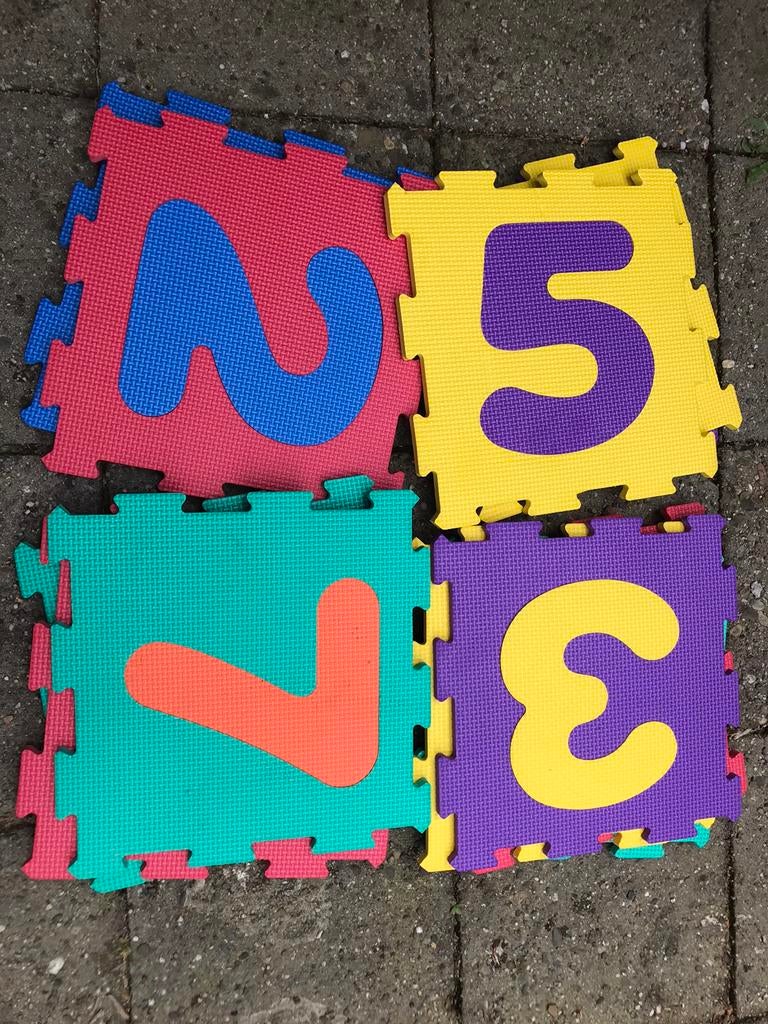 Foam speelkleed gekleurde nummers, Ophalen, Gebruikt