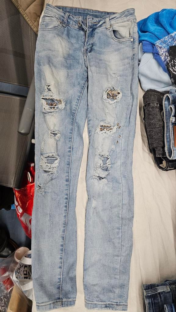 16 denim broeken, maat 34, Kleding | Dames, Spijkerbroeken en Jeans, Ophalen of Verzenden