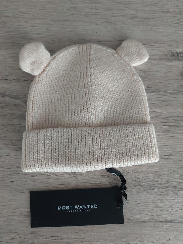 Nieuwe Most Wanted Bear Beanie Muts - Zandkleurig, Kinderen en Baby's, Babykleding | Mutsen, Sjaals en Wanten, Maat 62, Jongetje of Meisje