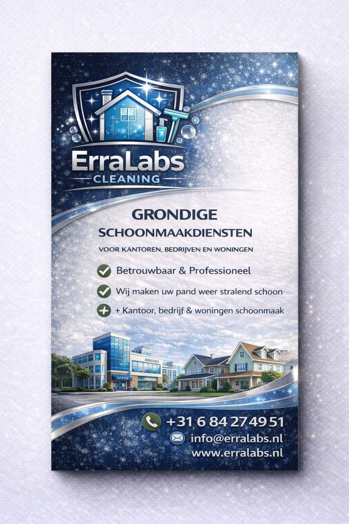 Erralabs Cleaning, Overige vormen, Overige niveaus, Geschikt als bijbaan, Variabele uren