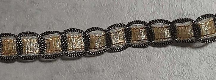 Zwart met goud SIER BAND. Lengte 2 meter x breedte 1,5 cm, Hobby en Vrije tijd, Naaien en Fournituren, Nieuw, Lint, Band of Elastiek
