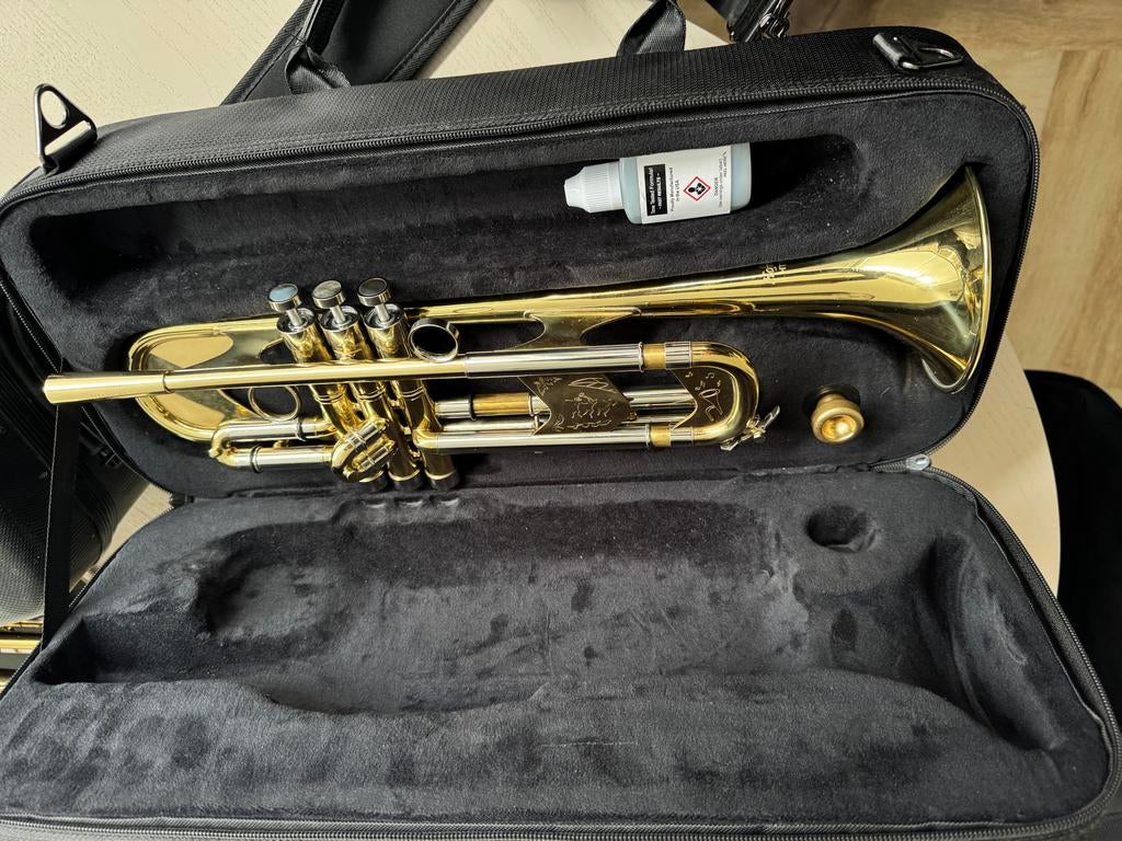 Hofmeister trompet Bb, Muziek en Instrumenten, Ophalen of Verzenden, Zo goed als nieuw, Overige typen, Met koffer