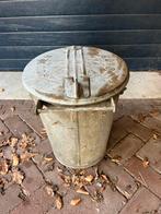 Verzinkte stalen afvalemmer. Retro., Huis en Inrichting, Woonaccessoires | Prullenbakken, Ophalen, Gebruikt, Metaal, Minder dan 50 cm