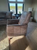 Nette bank en relax fauteuil van microleder, Ophalen, Zo goed als nieuw, Leer, Modern