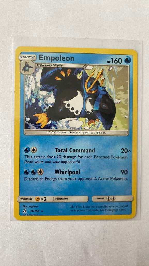 Empoleon 34/156 Ultra Prism, Ophalen of Verzenden, Nieuw, Losse kaart