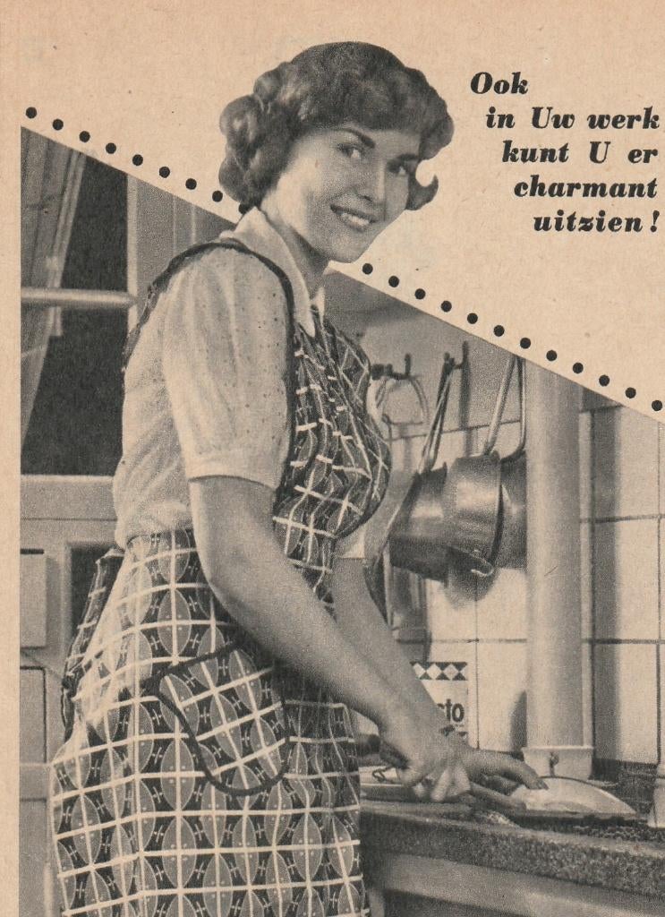 Retro reclame 1950 Favorita keukenschorten jaren 50, Verzenden, Overige typen