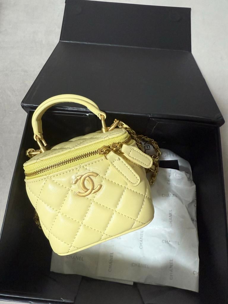 Mini tas geel, Ophalen of Verzenden, Nieuw, Geel, Avondtasje