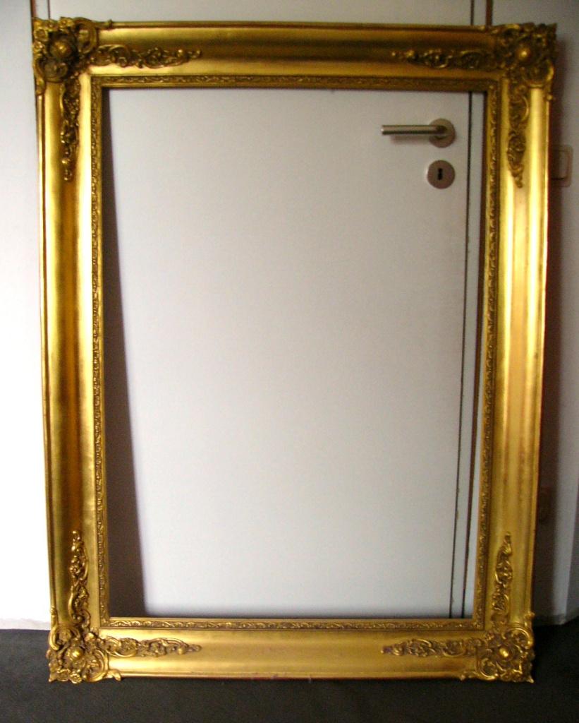 Antieke vergulde schilderijlijst, Antiek en Kunst, Antiek | Spiegels, Ophalen, Rechthoekig, 50 tot 100 cm, 100 tot 150 cm
