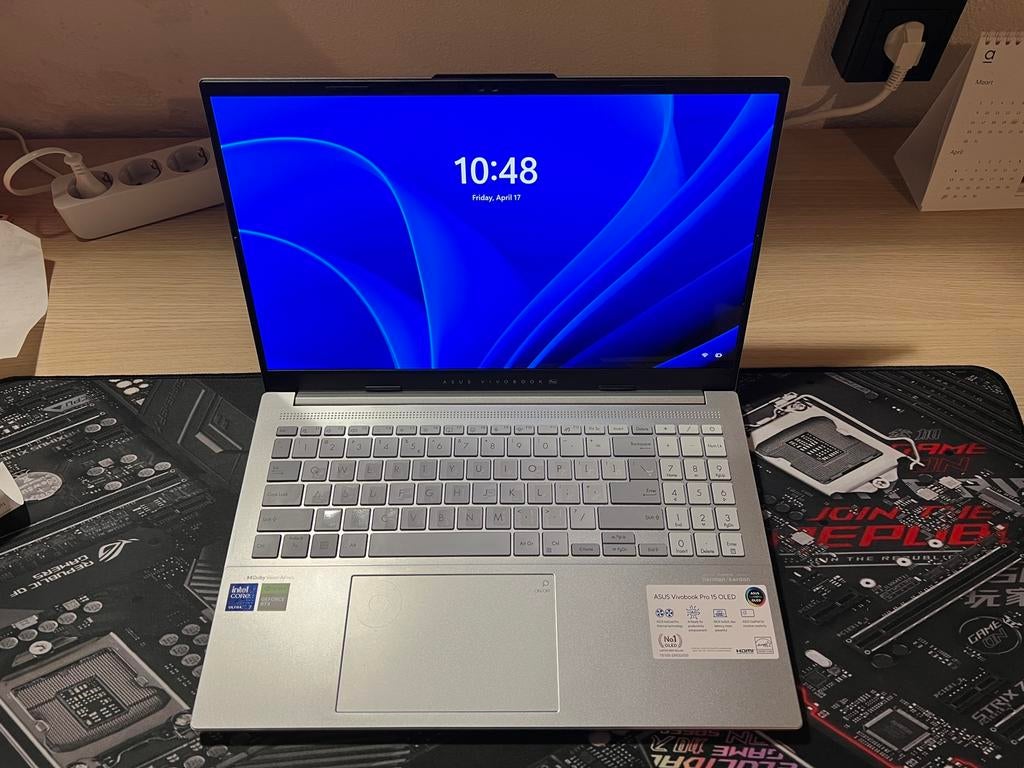 Asus Vivobook Pro 15 OLED Core Ultra 7 RTX 4050 1TB Silver, Ophalen, Met videokaart, Zo goed als nieuw, Gaming