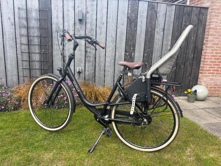 Gazelle In Bloom moederfiets, Fietsen en Brommers, Fietsen | Dames | Moederfietsen, Zo goed als nieuw, Gazelle, 53 tot 56 cm, 2 zitjes