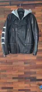 Scotch & Soda Leren Jas Zwart met Afritsbare Capuchon Maat L, Ophalen, Gedragen, Zwart, Scotch & Soda