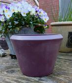 Bloempot - kleur aubergine, paars, Gebruikt, Rond, Binnen, Ophalen of Verzenden