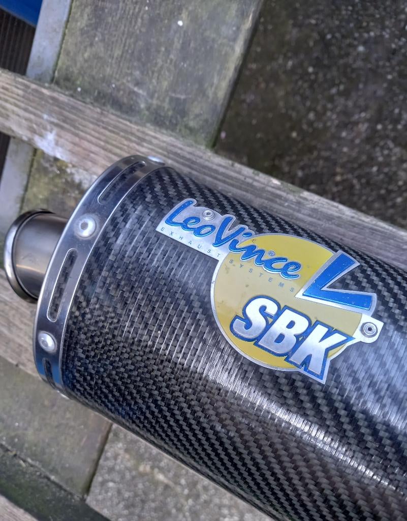 Leovince SBK carbon sportdemper met 3 bouts flens, Ophalen of Verzenden, Gebruikt