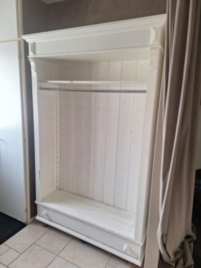 garderobekast / kapstok met stang, plank + lade 129,5x35x201, Huis en Inrichting, Kasten | Kledingkasten, Ophalen, Gebruikt, 100 tot 150 cm