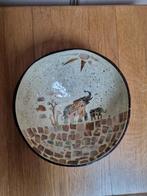 ​Prachtige Handgemaakte Kokosnoot Schaal - Parelmoer Inlay -, Ophalen of Verzenden