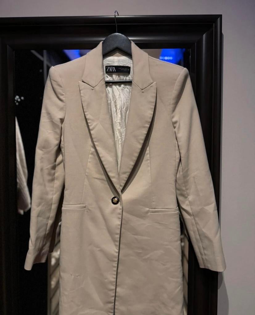 Zara blazer beige xs, Kleding | Dames, Maat 38/40 (M), Beige, Ophalen of Verzenden, Jasje