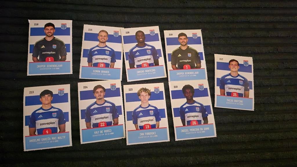 Voetbal plaatjes Pec Zwolle, Plus, Verzenden